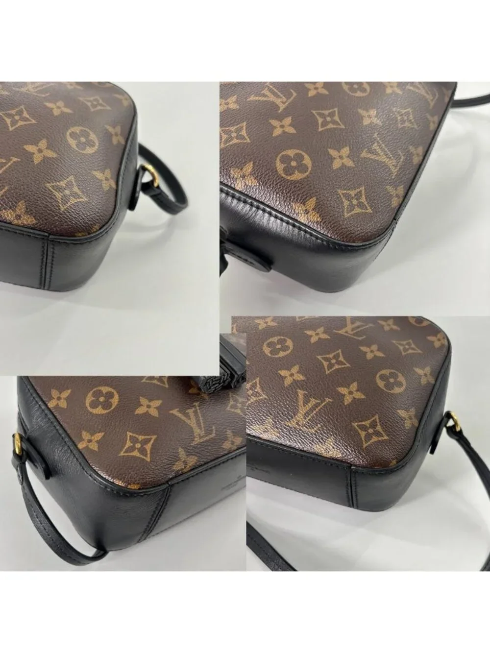 Louis Vuitton Super Shoulder Bag Monogram Saintonge Black